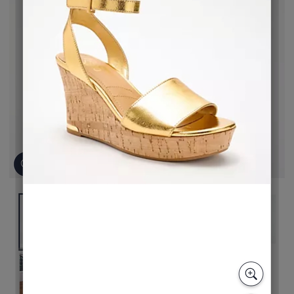 Franco Sarto x Shawn Killinger Cork Wedges - CeleGold Wedge Sandals